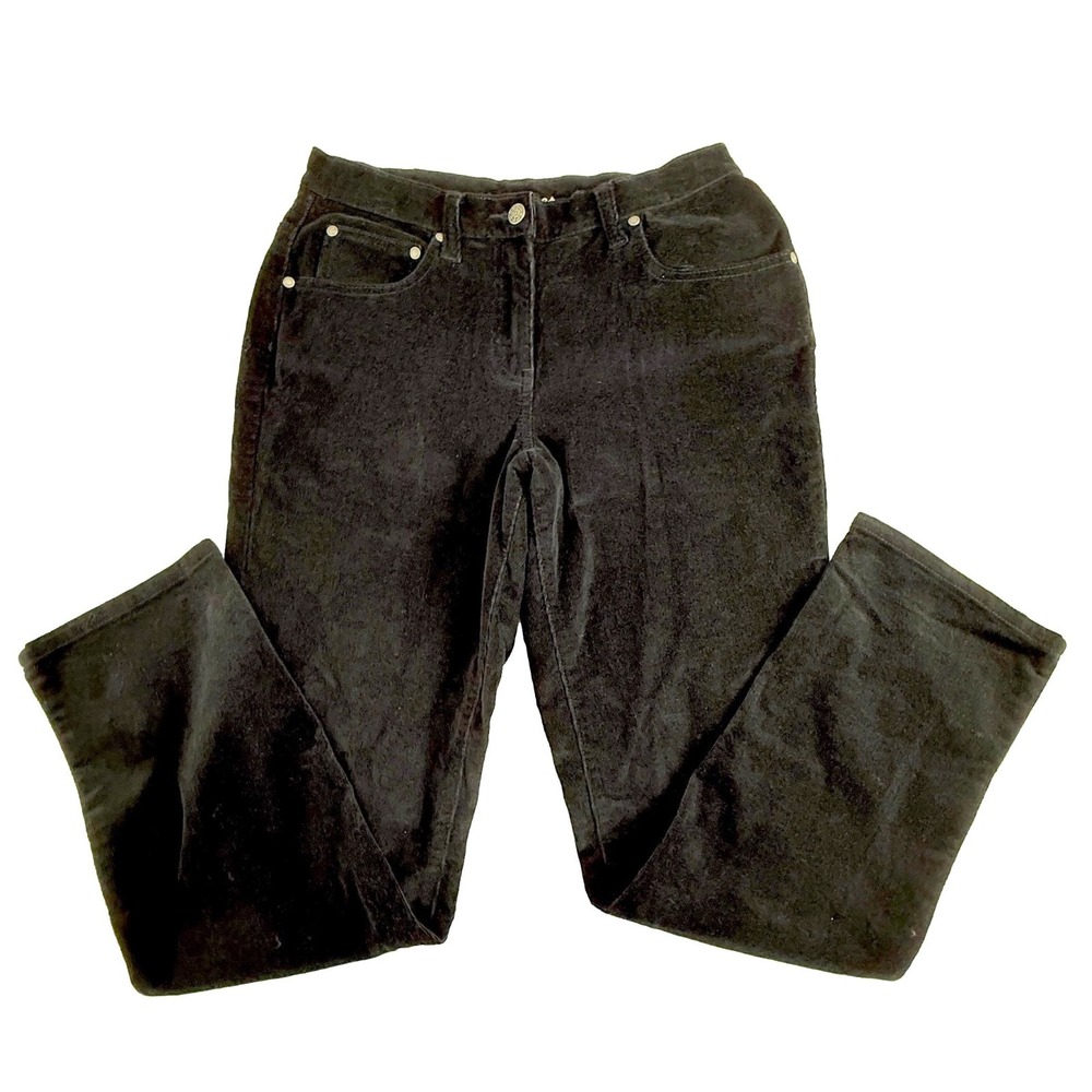 LA Blues Womens Corduroy Pants Vintage Cords‎ 8 Black Fairy Grunge Goth Witchy